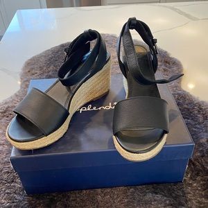 Splendid black wedge sandals